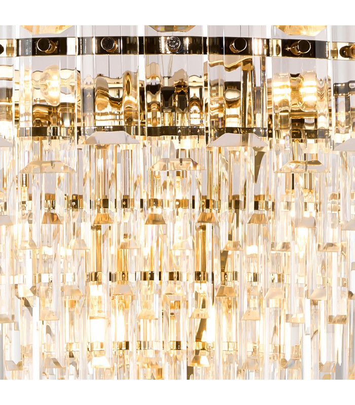 Delmar 81cm Pendant 13 Light E14 French Gold/Clear Glass Item Weight: 15.6kg-8