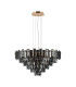 Delmar 81cm Pendant 13 Light E14 French Gold/Smoke Glass Item Weight: 15.6kg-4