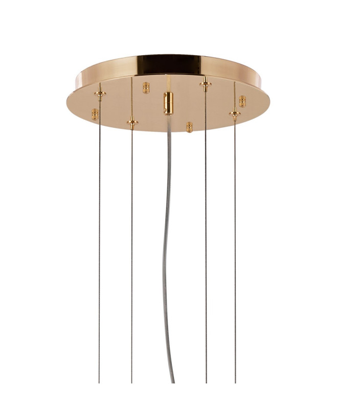 Delmar 81cm Pendant 13 Light E14 French Gold/Smoke Glass Item Weight: 15.6kg-5