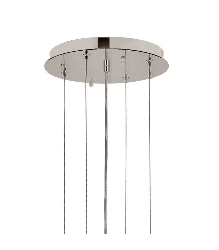 Delmar 81cm Pendant 13 Light E14 Polished Nickel/Champagne Glass Item Weight: 15.6kg-5