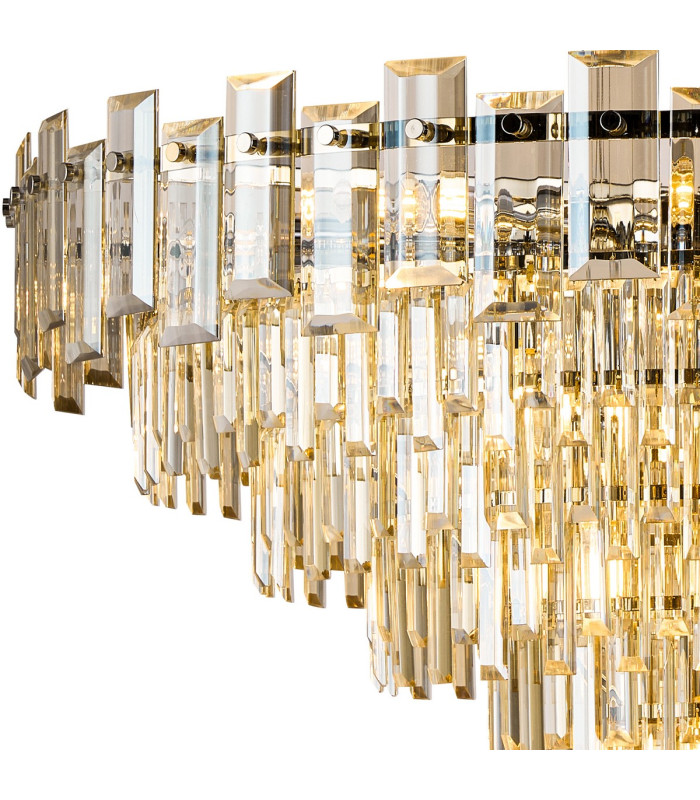Delmar 81cm Pendant 13 Light E14 Polished Nickel/Champagne Glass Item Weight: 15.6kg-6