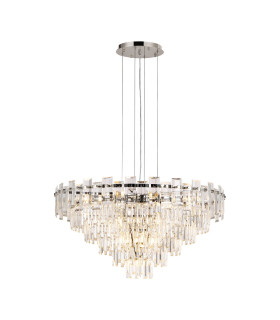 Delmar 81cm Pendant 13 Light E14 Polished Nickel/Clear Glass Item Weight: 15.6kg-1