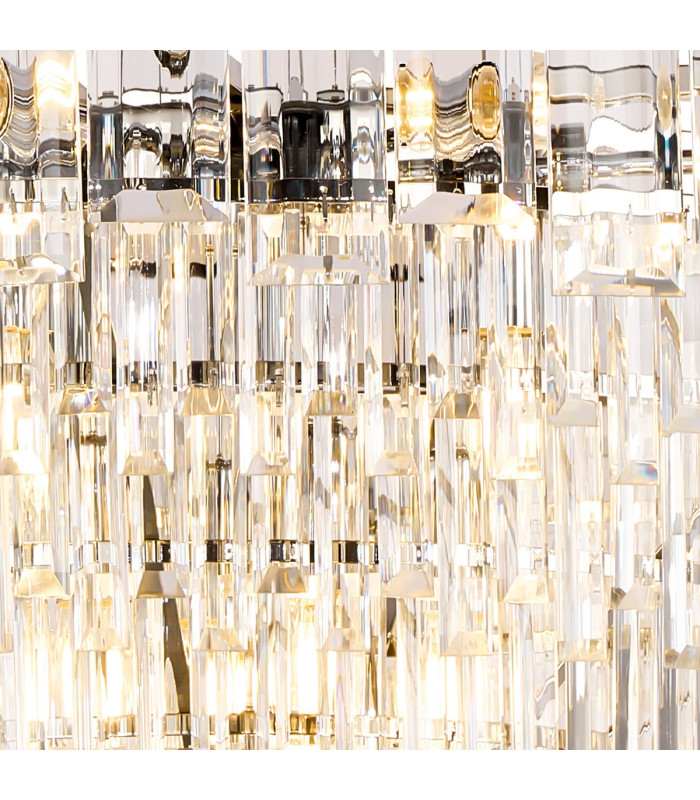 Delmar 81cm Pendant 13 Light E14 Polished Nickel/Clear Glass Item Weight: 15.6kg-7