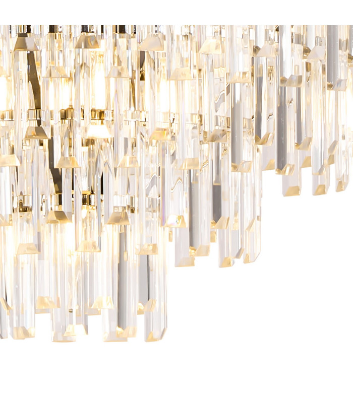 Delmar 81cm Pendant 13 Light E14 Polished Nickel/Clear Glass Item Weight: 15.6kg-8