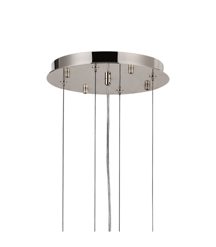 Delmar 81cm Pendant 13 Light E14 Polished Nickel/Smoke Glass Item Weight: 15.6kg-5