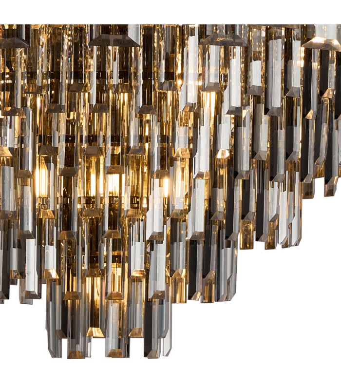 Delmar 81cm Pendant 13 Light E14 Polished Nickel/Smoke Glass Item Weight: 15.6kg-7
