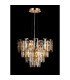 Delmar 41cm Pendant 6 Light E14 French Gold/Champagne Glass-3