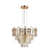 Delmar 41cm Pendant 6 Light E14 French Gold/Champagne Glass-4