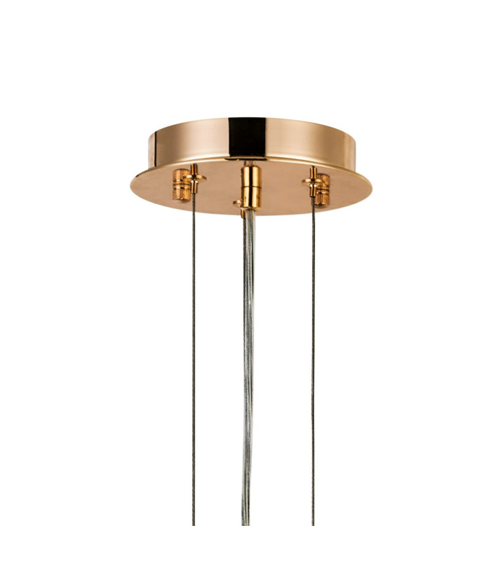 Delmar 41cm Pendant 6 Light E14 French Gold/Champagne Glass-5