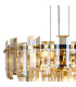 Delmar 41cm Pendant 6 Light E14 French Gold/Champagne Glass-6