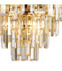 Delmar 41cm Pendant 6 Light E14 French Gold/Champagne Glass-7