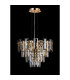 Delmar 41cm Pendant 6 Light E14 French Gold/Champagne Glass-8