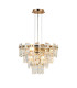 Delmar 41cm Pendant 6 Light E14 French Gold/Clear Glass-1