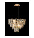 Delmar 41cm Pendant 6 Light E14 French Gold/Clear Glass-3