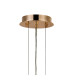 Delmar 41cm Pendant 6 Light E14 French Gold/Clear Glass-5