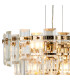 Delmar 41cm Pendant 6 Light E14 French Gold/Clear Glass-6