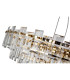Delmar 41cm Pendant 6 Light E14 French Gold/Clear Glass-9