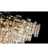 Delmar 41cm Pendant 6 Light E14 French Gold/Clear Glass-11