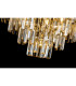 Delmar 41cm Pendant 6 Light E14 French Gold/Clear Glass-13