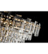 Delmar 41cm Pendant 6 Light E14 French Gold/Clear Glass-14