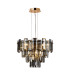 Delmar 41cm Pendant 6 Light E14 French Gold/Smoke Glass-1
