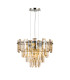 Delmar 41cm Pendant 6 Light E14 Polished Nickel/Champagne Glass-1