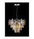 Delmar 41cm Pendant 6 Light E14 Polished Nickel/Champagne Glass-3