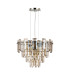 Delmar 41cm Pendant 6 Light E14 Polished Nickel/Champagne Glass-4
