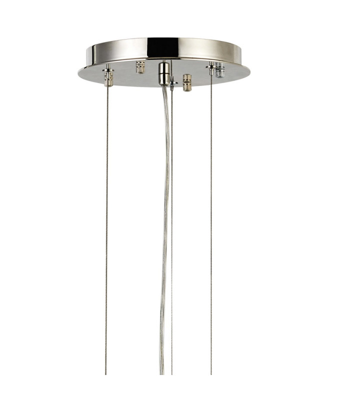 Delmar 41cm Pendant 6 Light E14 Polished Nickel/Champagne Glass-5