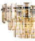 Delmar 41cm Pendant 6 Light E14 Polished Nickel/Champagne Glass-6