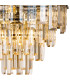 Delmar 41cm Pendant 6 Light E14 Polished Nickel/Champagne Glass-7
