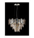 Delmar 41cm Pendant 6 Light E14 Polished Nickel/Champagne Glass-13