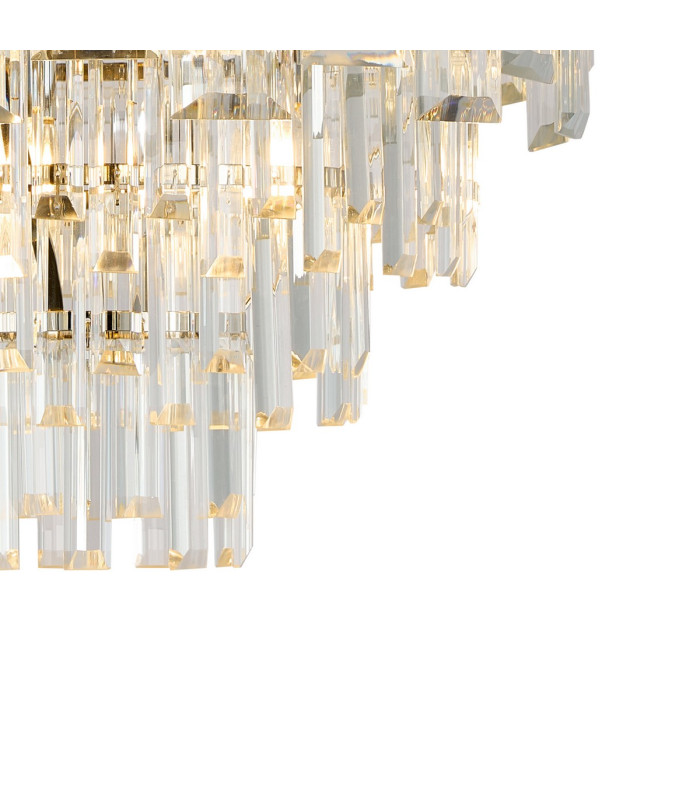 Delmar 41cm Pendant 6 Light E14 Polished Nickel/Clear Glass-6