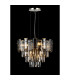 Delmar 41cm Pendant 6 Light E14 Polished Nickel/Smoke Glass-3