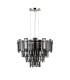 Delmar 41cm Pendant 6 Light E14 Polished Nickel/Smoke Glass-4