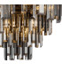 Delmar 41cm Pendant 6 Light E14 Polished Nickel/Smoke Glass-7