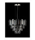 Delmar 41cm Pendant 6 Light E14 Polished Nickel/Smoke Glass-8