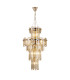 Delmar 41cm Tall Pendant 9 Light E14 French Gold/Champagne Glass-1