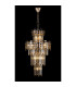 Delmar 41cm Tall Pendant 9 Light E14 French Gold/Champagne Glass-3