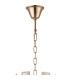 Delmar 41cm Tall Pendant 9 Light E14 French Gold/Champagne Glass-5