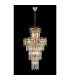 Delmar 41cm Tall Pendant 9 Light E14 French Gold/Clear Glass-3