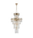 Delmar 41cm Tall Pendant 9 Light E14 French Gold/Clear Glass-4