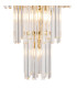 Delmar 41cm Tall Pendant 9 Light E14 French Gold/Clear Glass-7