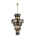 Delmar 41cm Tall Pendant 9 Light E14 French Gold/Smoke Glass-1