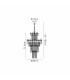 Delmar 41cm Tall Pendant 9 Light E14 French Gold/Smoke Glass-2