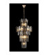 Delmar 41cm Tall Pendant 9 Light E14 French Gold/Smoke Glass-3