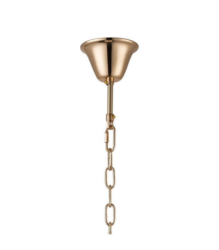 Delmar 41cm Tall Pendant 9 Light E14 French Gold/Smoke Glass-5