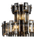Delmar 41cm Tall Pendant 9 Light E14 French Gold/Smoke Glass-7