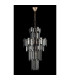 Delmar 41cm Tall Pendant 9 Light E14 French Gold/Smoke Glass-9