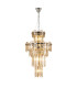 Delmar 41cm Tall Pendant 9 Light E14 Polished Nickel/Champagne Glass-1